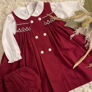 Smocked Button Front Dress 3mo